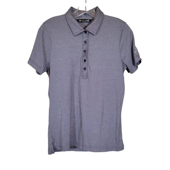 Travis Mathew Women's Polo Shirt Collared Lightweight Short Sleeve Gray Medium - Picture 1 of 7